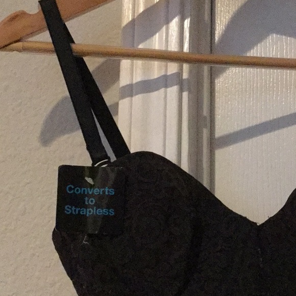 1piece blk lace34B intimate undergarment bodysuit - Picture 3 of 6